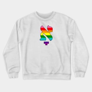 Komets Alef ("Retro 8" Pride Colors) Crewneck Sweatshirt